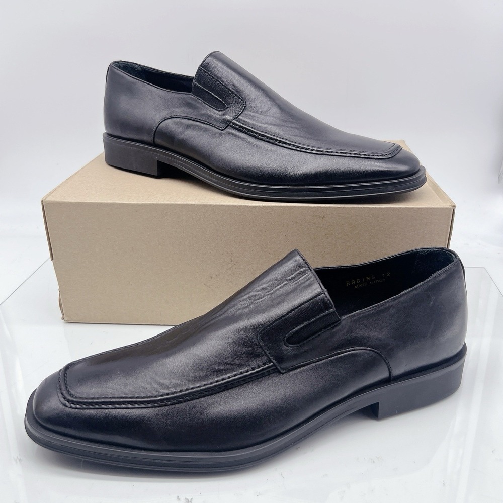 Bruno Magli Raging Men's Loafers Dress Shoes Black Leather Slip On US 13 $395